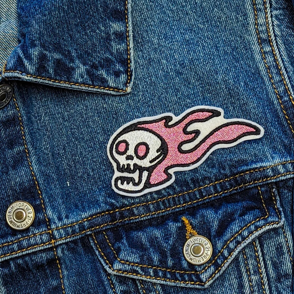 Patch - Flaming Skull