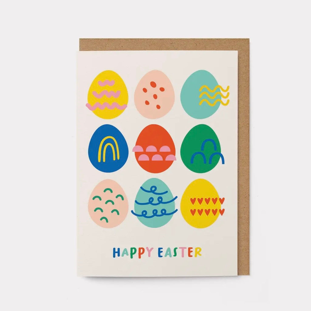 Grußkarte - Happy Easter Colorful Eggs