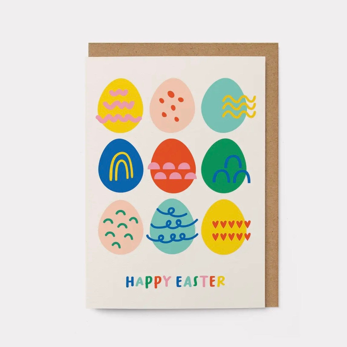 Grußkarte - Happy Easter Colorful Eggs