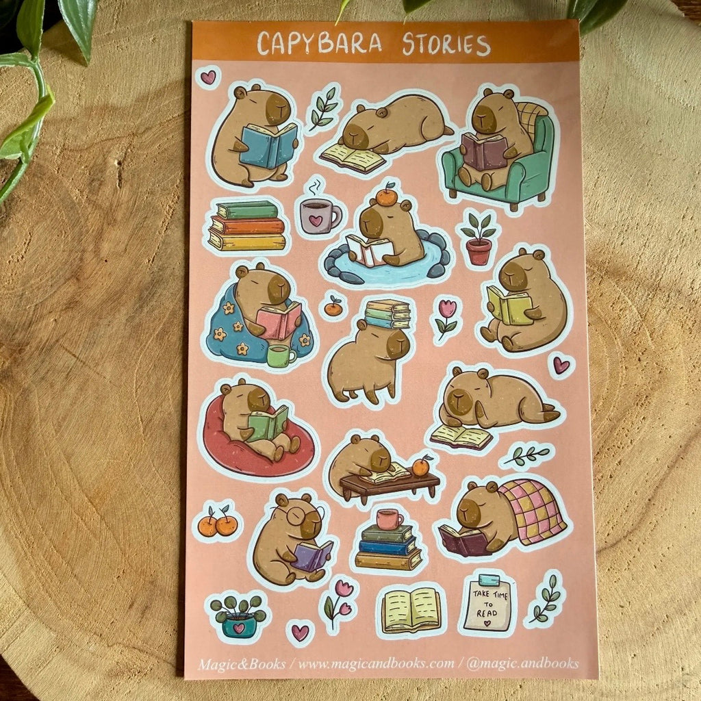Stickerbogen - Capybara Stories