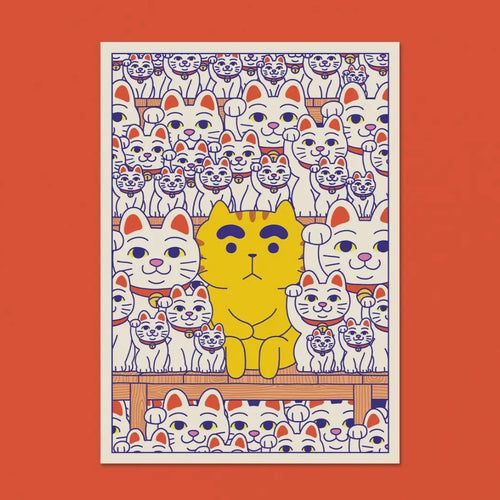Postkarte - Maneki-Neko