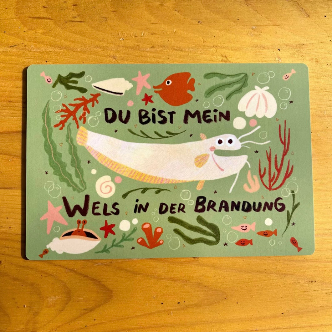Brettchen - Wels in der Brandung