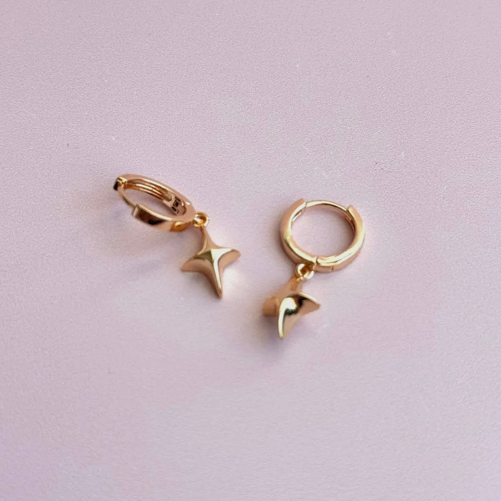 Ohrringe - Sparkle Huggies (gold/silber)