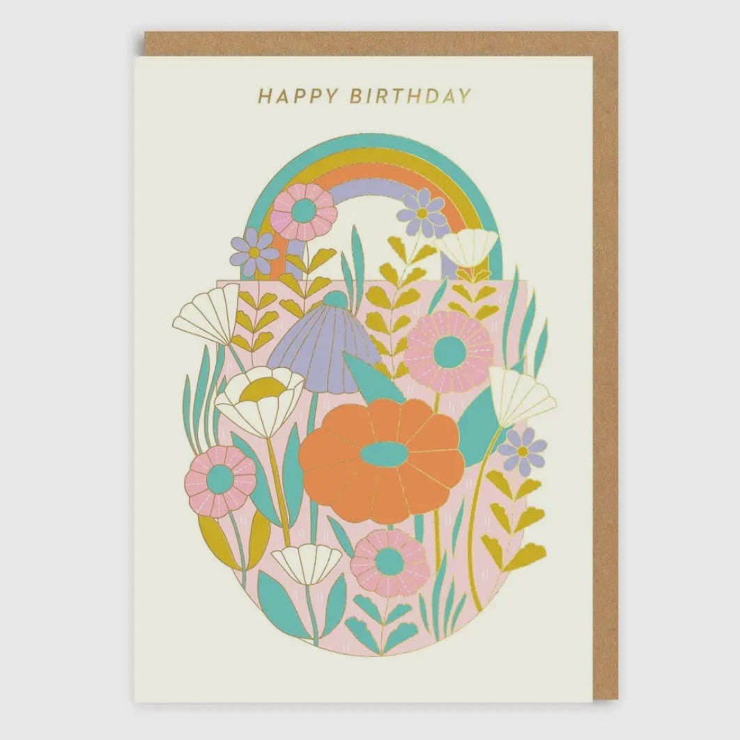 Grußkarte - Happy Birthday Rainbow