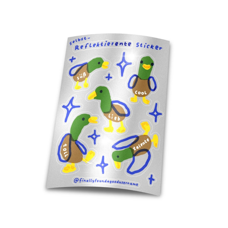 Stickerbogen - ReflektierEnte