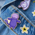 Pin aus Holz - Space Cat