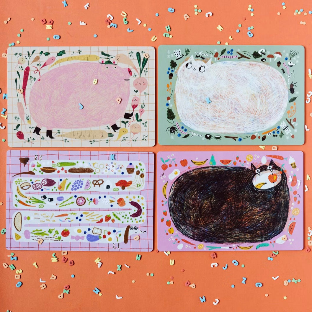 Brettchen - Weiße Katze