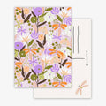 Postkarte - Blumen und Käfer