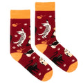 Socken - Katzen (dunkelrot)