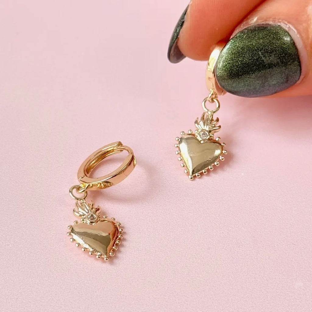 Ohrringe - Aphrodite Sacred Heart (Gold/Silber)