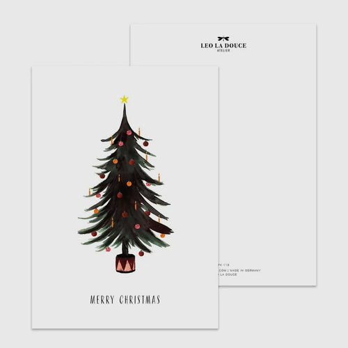 Postkarte - Merry Christmas Tree