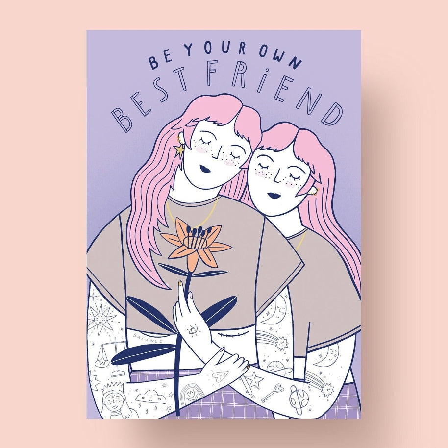 Postkarte - Be Your Own Best Friend