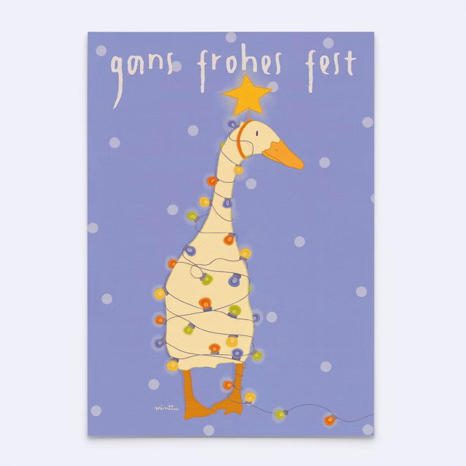 Postkarte - Gans Frohes Fest