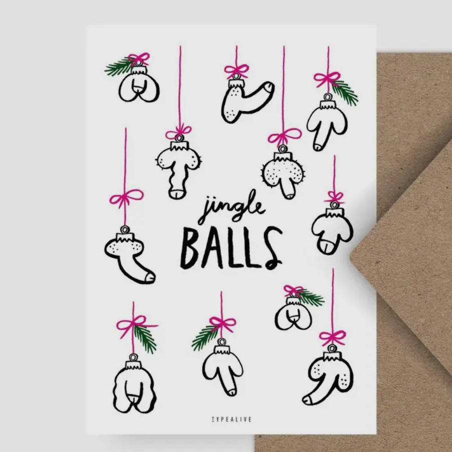 Postkarte - Jingle Balls