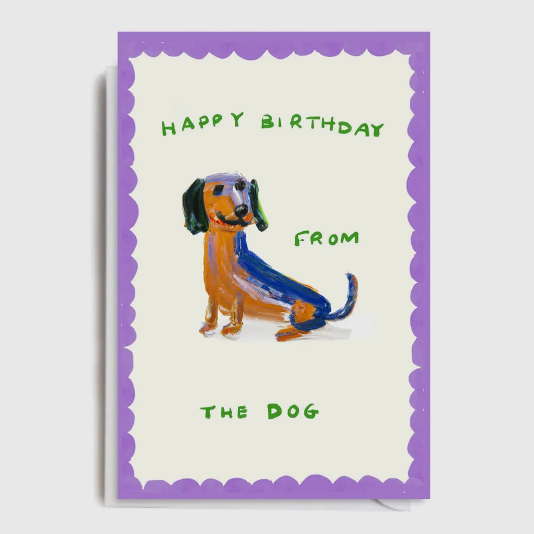 Grußkarte - Happy Birthday from the dog