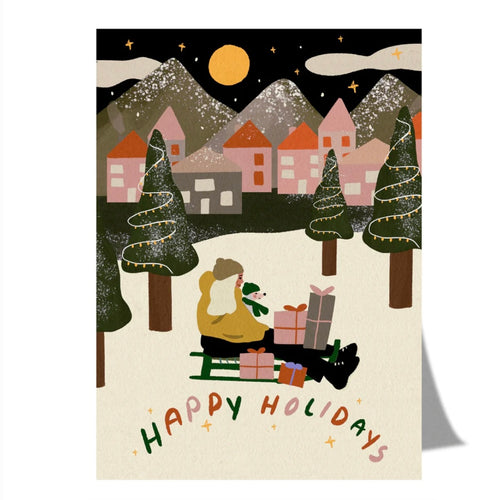 Postkarte - Happy Holidays