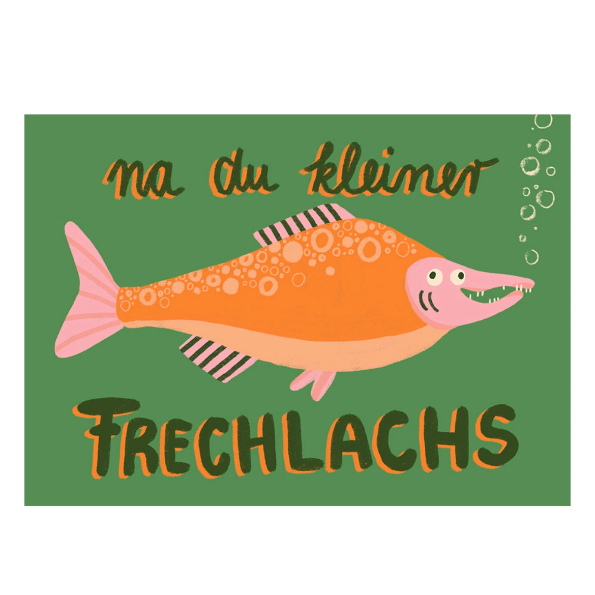 Postkarte - Kleiner Frechlachs