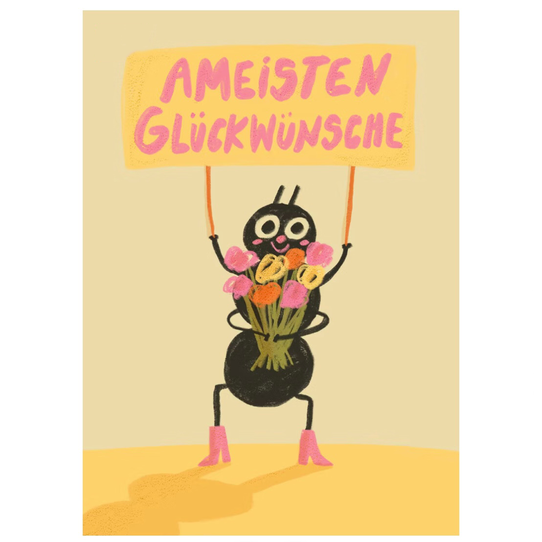 Postkarte - Ameisten Glückwünsche