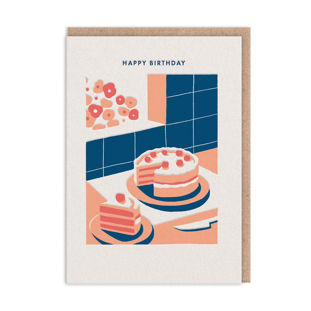 Grußkarte - Happy Birthday (Cake)