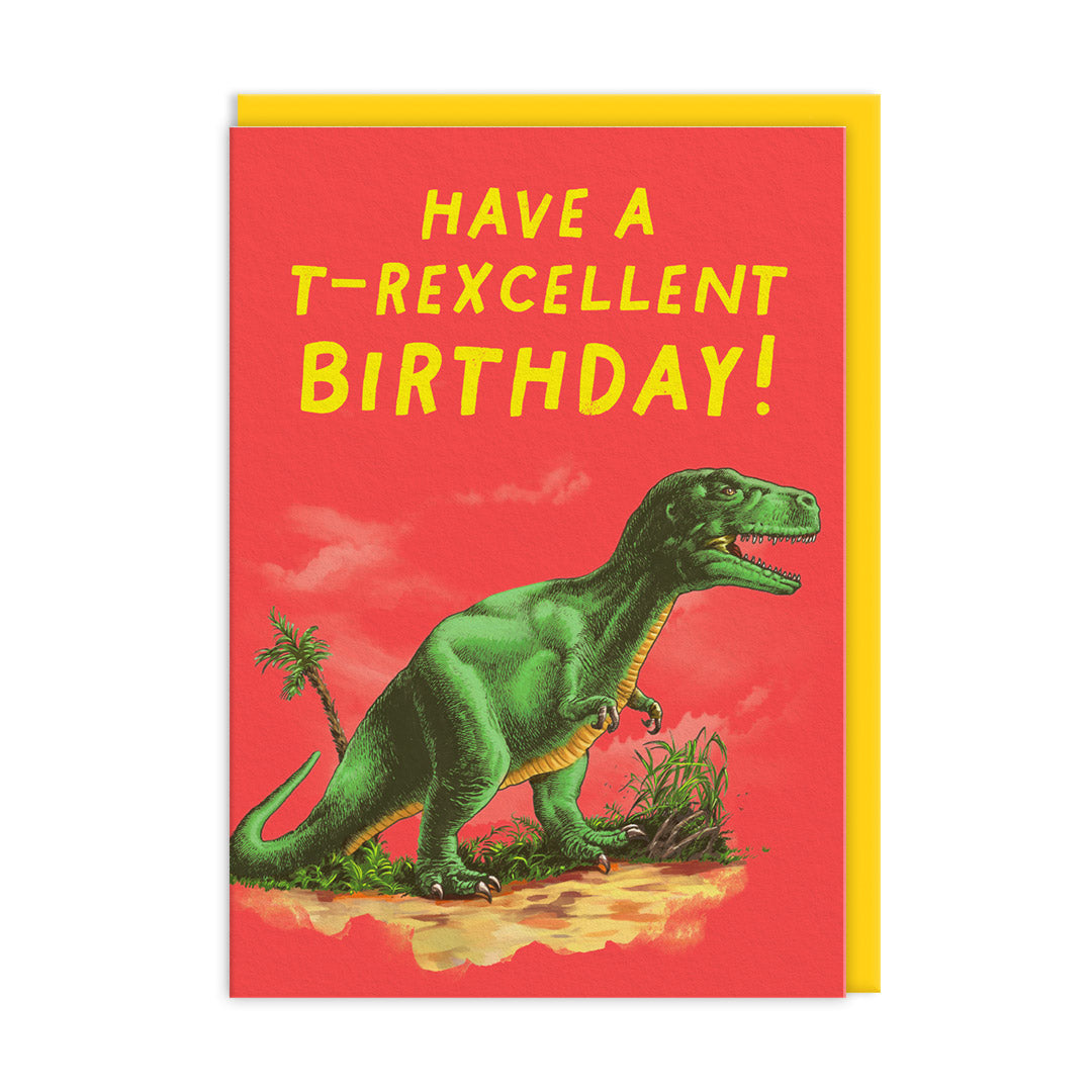 Grußkarte - T-Rexcellent Birthday
