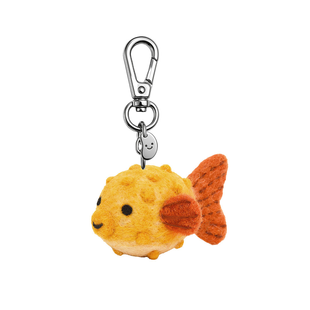 Schlüsselanhänger aus Filz - Kugelfisch