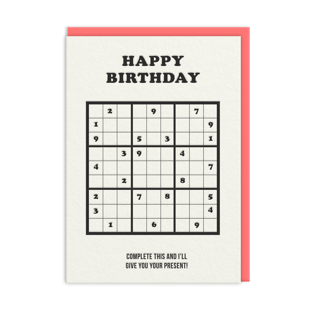 Grußkarte - Birthday Sudoku
