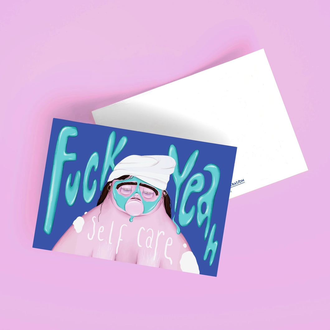 Postkarte - Fuck Yeah Self Care