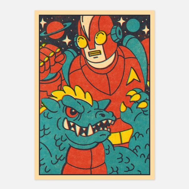 Postkarte - Space Fight