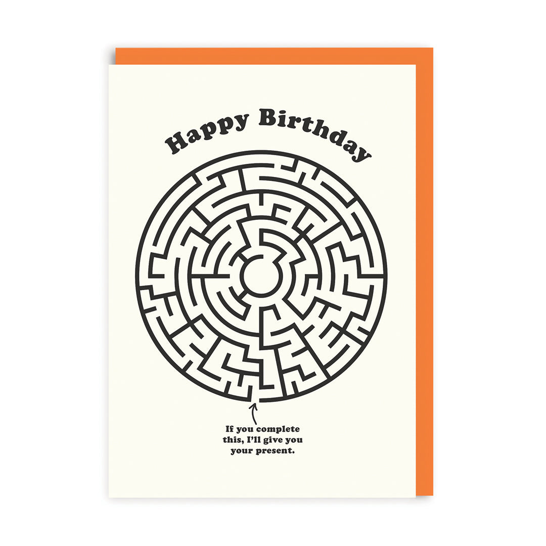 Grußkarte - Birthday Maze