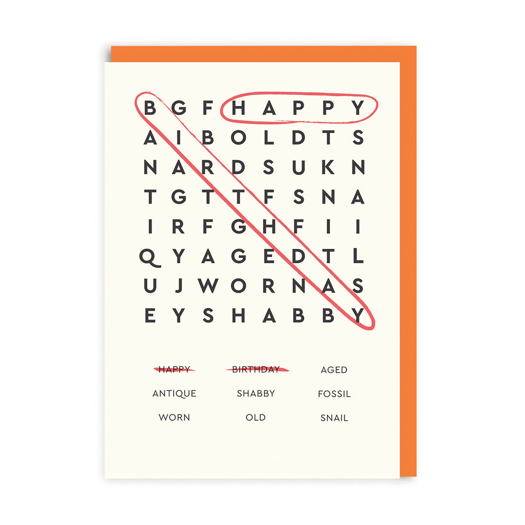 Grußkarte - Birthday Word Search
