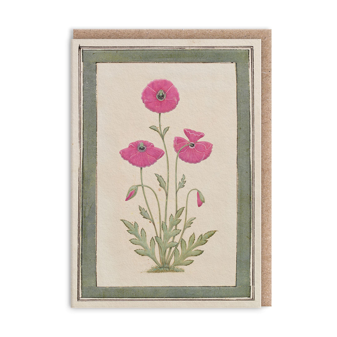 Mini Grußkarte - Poppies