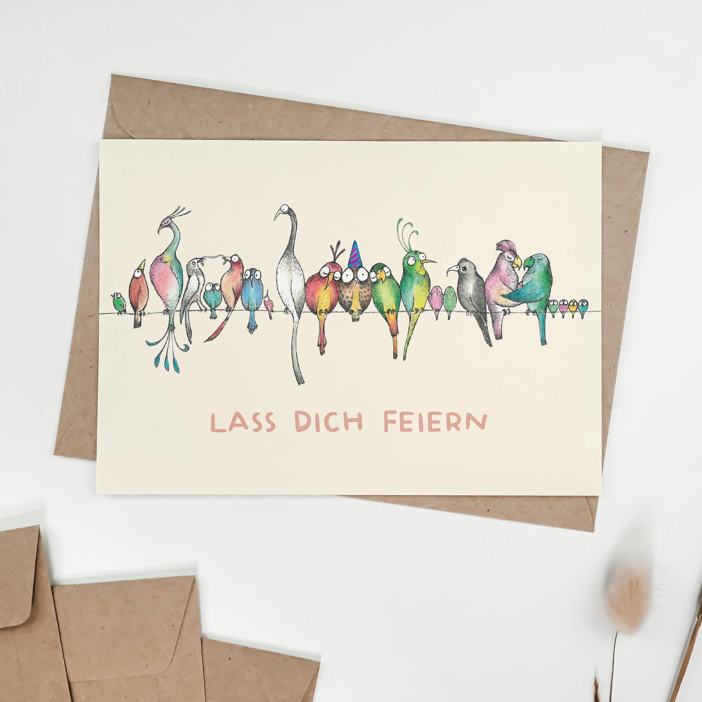 Grußkarte - Lass Dich Feiern
