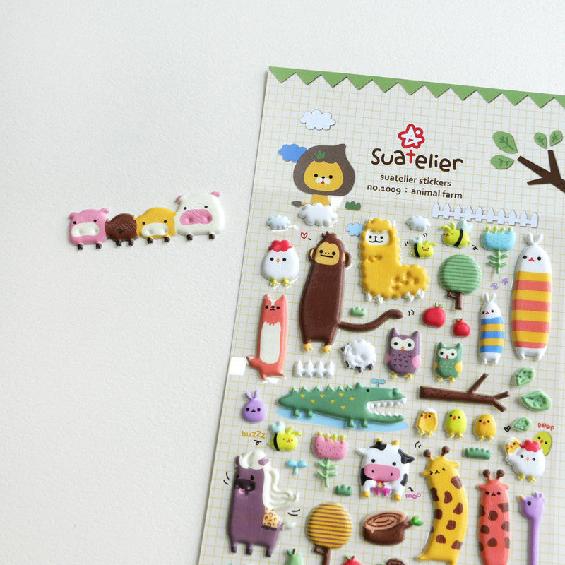 Stickerbogen - Animals