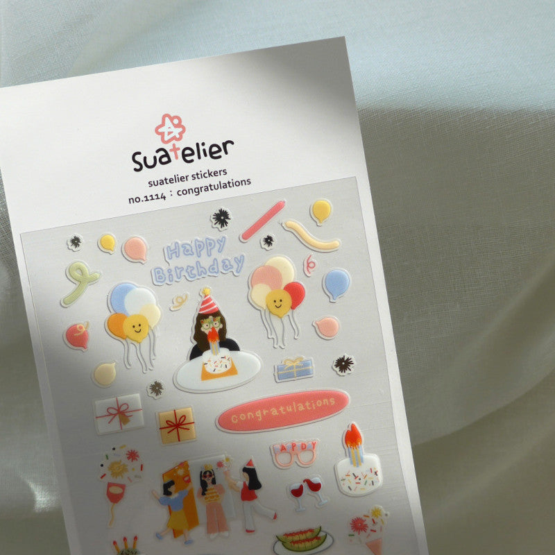 Stickerbogen - Congratulations