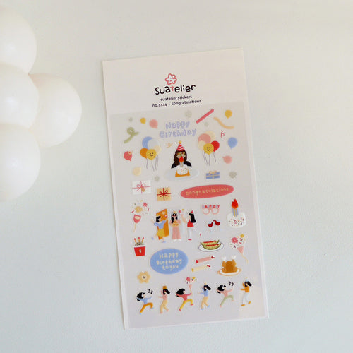Stickerbogen - Congratulations