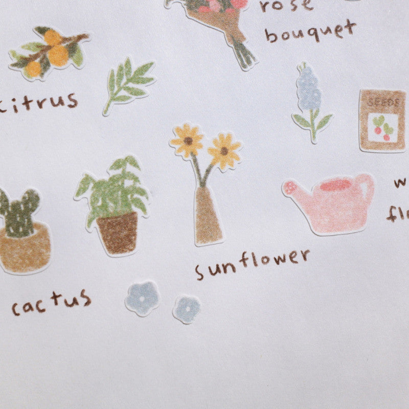 Stickerbogen - Flower Cafe