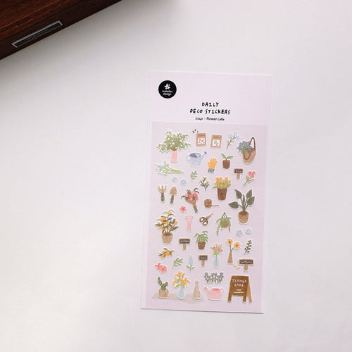 Stickerbogen - Flower Cafe