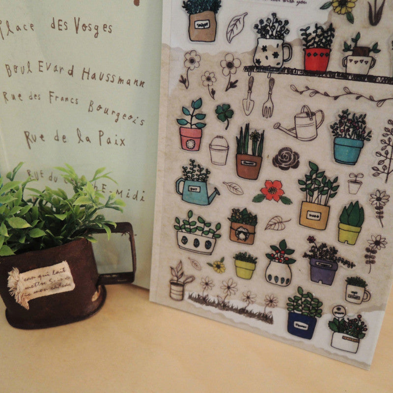 Stickerbogen - Plants