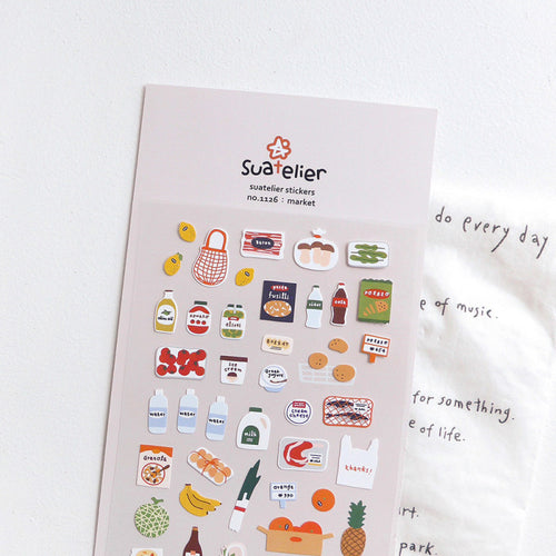 Stickerbogen - Market