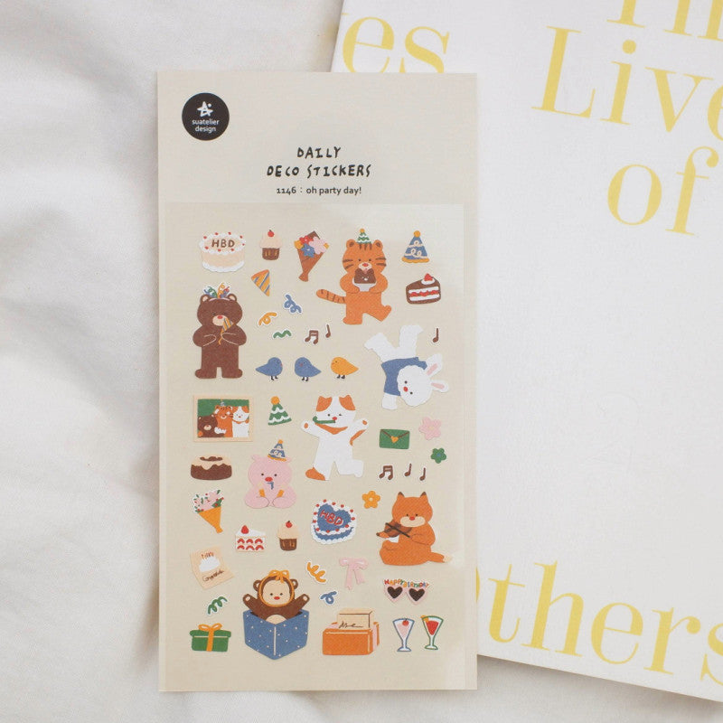 Stickerbogen - Party Day