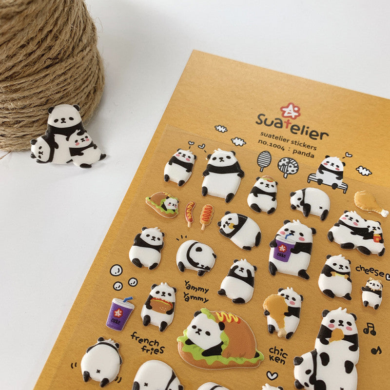 Stickerbogen - Panda