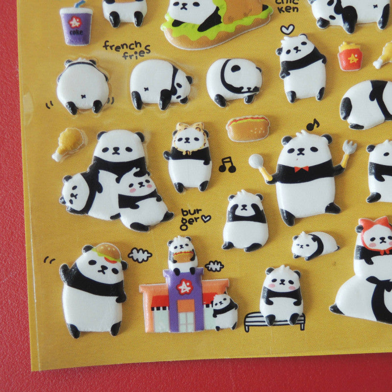 Stickerbogen - Panda