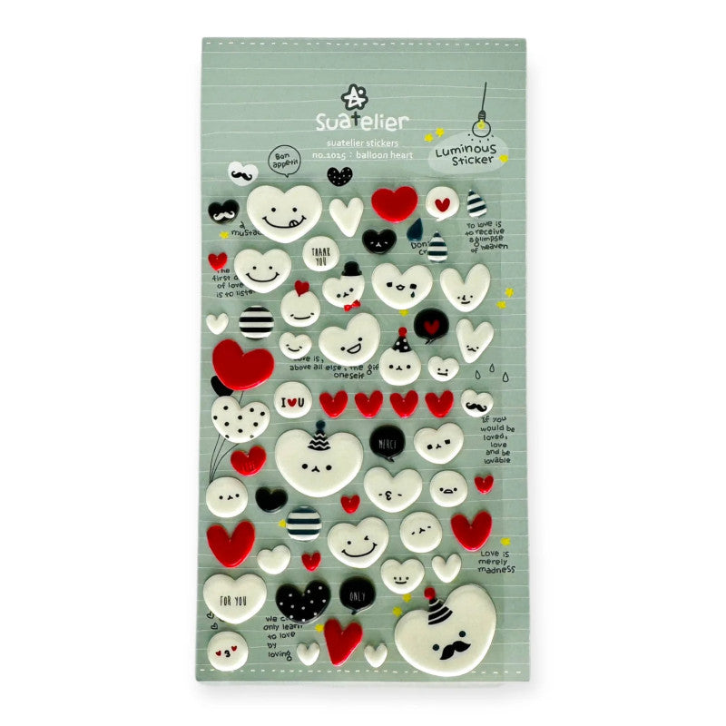 Stickerbogen - Balloon Heart