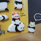 Stickerbogen - Panda