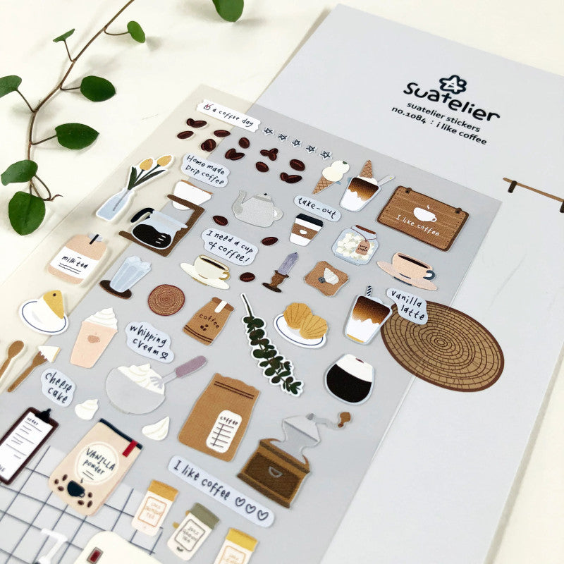 Stickerbogen - Coffee