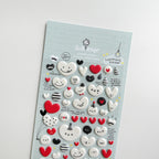Stickerbogen - Balloon Heart