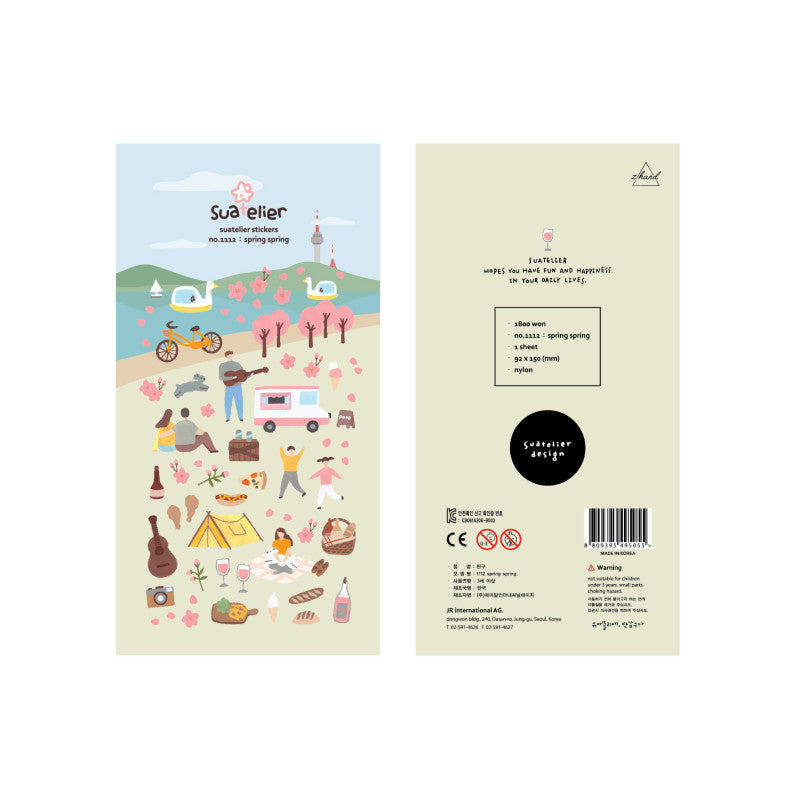 Stickerbogen - Spring