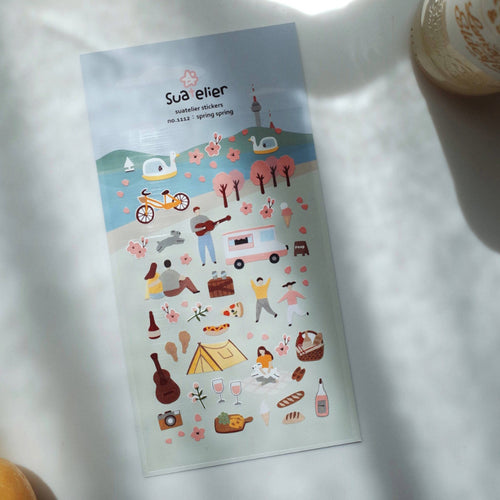 Stickerbogen - Spring