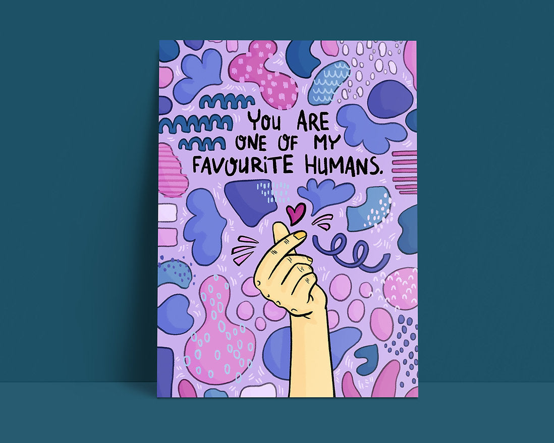Postkarte - One Of My Favorite Humans