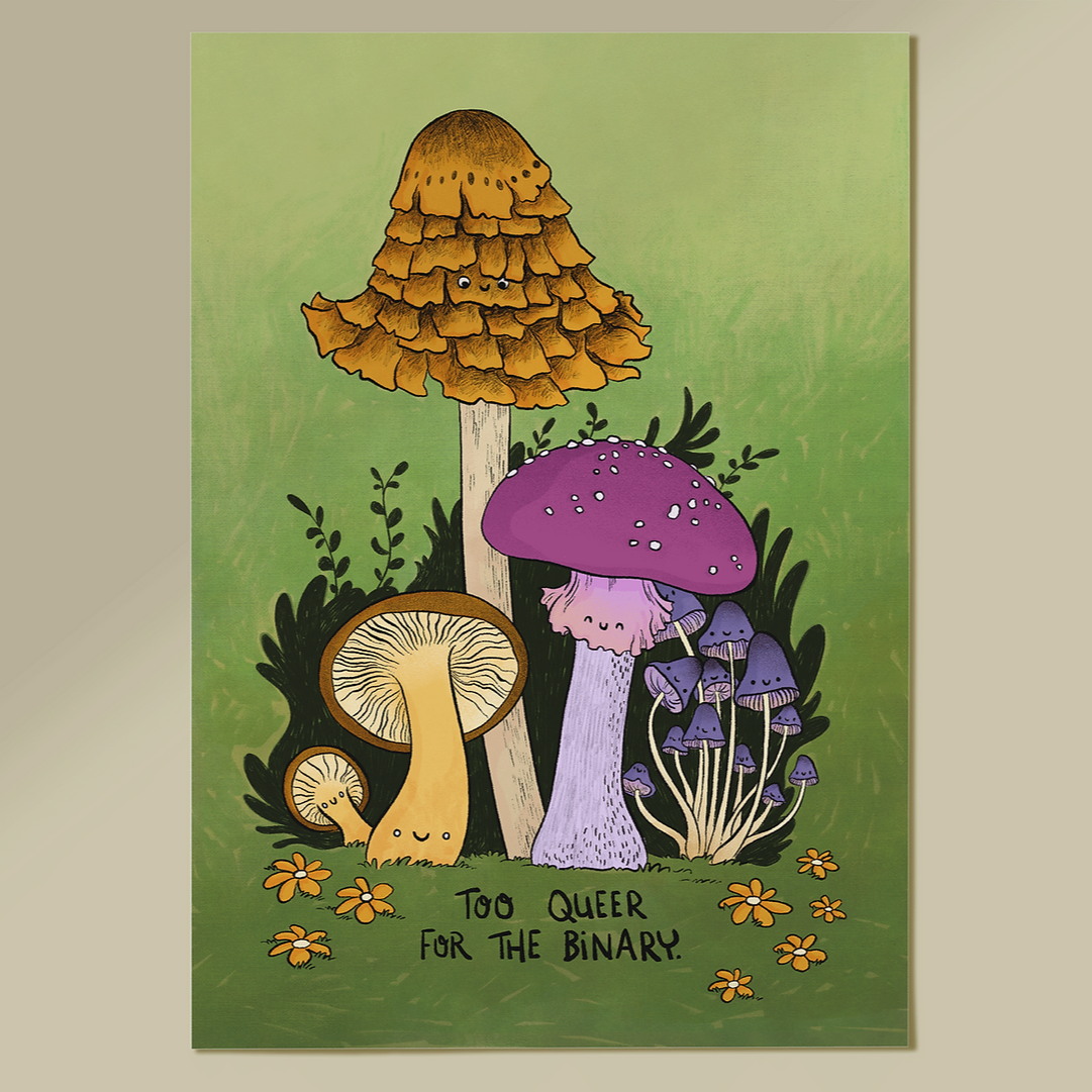 A5 Print - Too Queer For The Binary